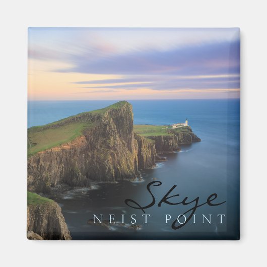 Neist Point Leuchtturm auf Skye bei Sonnenuntergan Magnet (Vorne)
