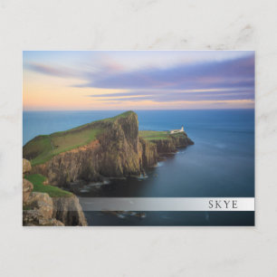 Neist Point Leuchtturm auf Skye bei Sonnenuntergan Postkarte