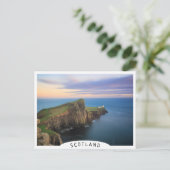 Neist Point Leuchtturm auf Skye bei Sonnenuntergan Postkarte (Stehend Vorderseite)