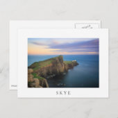Neist Point Leuchtturm auf Skye bei Sonnenuntergan Postkarte (Vorne/Hinten)