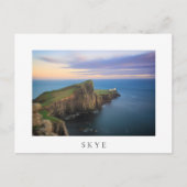 Neist Point Leuchtturm auf Skye bei Sonnenuntergan Postkarte (Vorderseite)