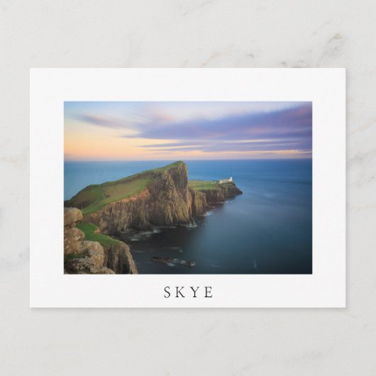Neist Point Leuchtturm auf Skye bei Sonnenuntergan Postkarte (Vorderseite)