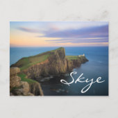 Neist Point Leuchtturm auf Skye bei Sonnenuntergan Postkarte (Vorderseite)