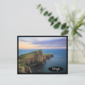 Neist Point Leuchtturm auf Skye bei Sonnenuntergan Postkarte (Stehend Vorderseite)