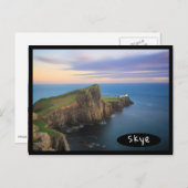 Neist Point Leuchtturm auf Skye bei Sonnenuntergan Postkarte (Vorne/Hinten)