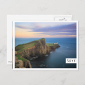 Neist Point Leuchtturm auf Skye bei Sonnenuntergan Postkarte (Vorne/Hinten)
