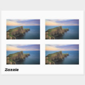 Neist Point Leuchtturm auf Skye bei Sonnenuntergan Rechteckiger Aufkleber (Blatt)