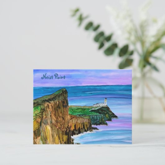 Neist Point Leuchtturm Skye Postkarte (Stehend Vorderseite)