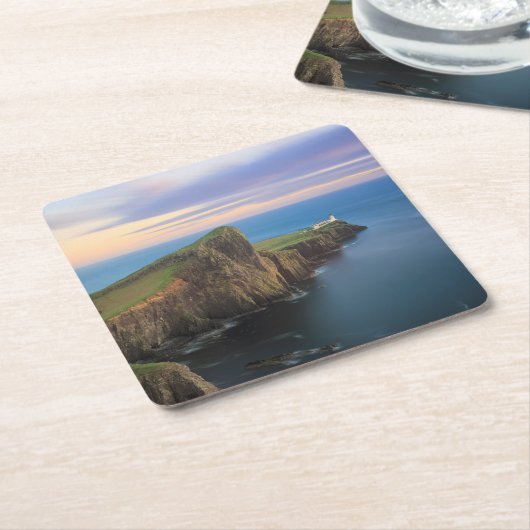 Neist Punktleuchtturm auf Skye am Sonnenuntergang Rechteckiger Pappuntersetzer (angewinkelt)