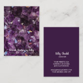 Nekklace Juwelier Display Amethyst Visitenkarte (Vorne/Hinten)