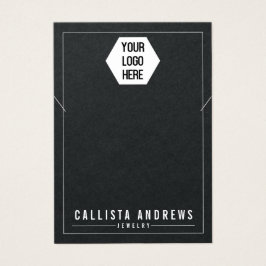 Nekklassekarte für das einfache Schwarzweiß-Logo