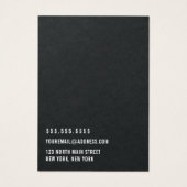 Nekklassekarte für das einfache Schwarzweiß-Logo (Rückseite)