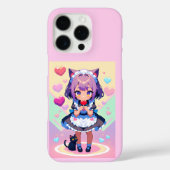 Neko Animes Pixelstil Case-Mate iPhone Hülle (Rückseite)