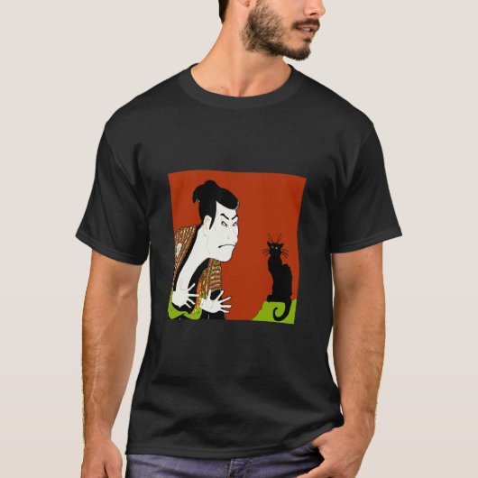 Neko, Black Cat und Samurai T-Shirt (Vorderseite)