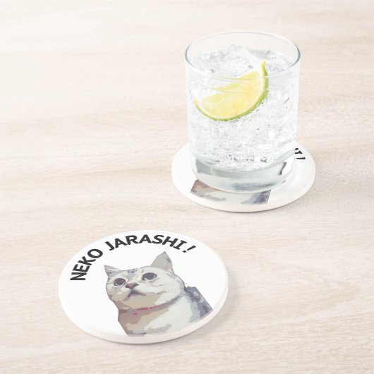 NEKO JARASHI coaster by ramu Getränkeuntersetzer (Seite)