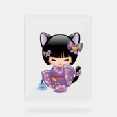 Neko Kokeshi Doll - Cat Ears Geisha Girl Acrylschild (Vorderseite)