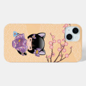 Neko Kokeshi Doll - Cat Ears Geisha Girl Case-Mate iPhone Hülle (Rückseite (Horizontal))