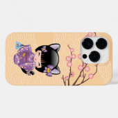 Neko Kokeshi Doll - Cat Ears Geisha Girl Case-Mate iPhone Hülle (Rückseite (Horizontal))