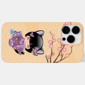 Neko Kokeshi Doll - Cat Ears Geisha Girl Case-Mate iPhone Hülle (Rückseite (Horizontal))