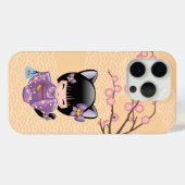 Neko Kokeshi Doll - Cat Ears Geisha Girl Case-Mate iPhone Hülle (Rückseite (Horizontal))
