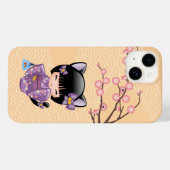 Neko Kokeshi Doll - Cat Ears Geisha Girl Case-Mate iPhone Hülle (Rückseite (Horizontal))