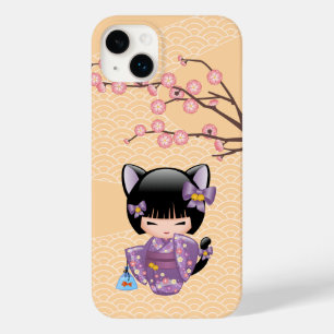 Neko Kokeshi Doll - Cat Ears Geisha Girl Case-Mate iPhone 14 Plus Hülle