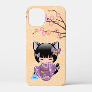 Neko Kokeshi Doll - Cat Ears Geisha Girl Case-Mate iPhone Hülle