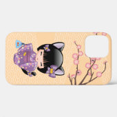 Neko Kokeshi Doll - Cat Ears Geisha Girl Case-Mate iPhone Hülle (Rückseite (Horizontal))