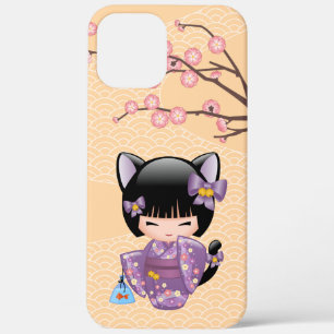 Neko Kokeshi Doll - Cat Ears Geisha Girl Case-Mate iPhone Hülle