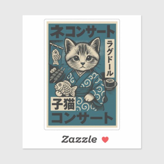 Neko Noodle Nights Aufkleber (Blatt)