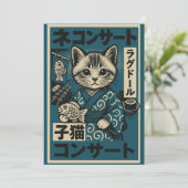 Neko Noodle Nights Einladung (Stehend Vorderseite)