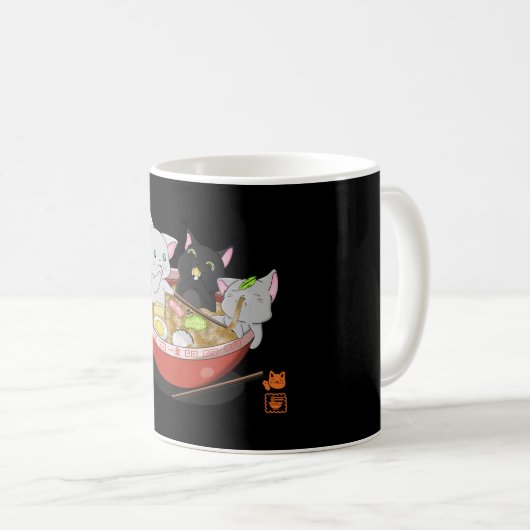 Neko Ramen cat Kaffeetasse (VorderseiteRechts)