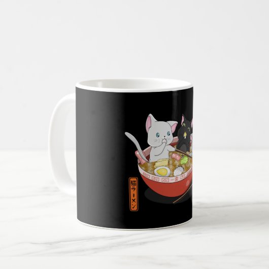 Neko Ramen cat Kaffeetasse (Vorderseite Links)