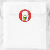 Neko Runder Aufkleber (Tasche)