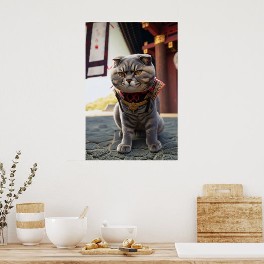 Neko Samurai Poster (Küche)
