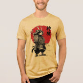 Neko Samurai Tri-Blend Shirt (Vorderseite)