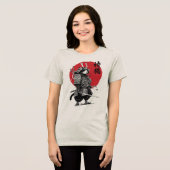 Neko Samurai Tri-Blend Shirt (Vorderseite voll)