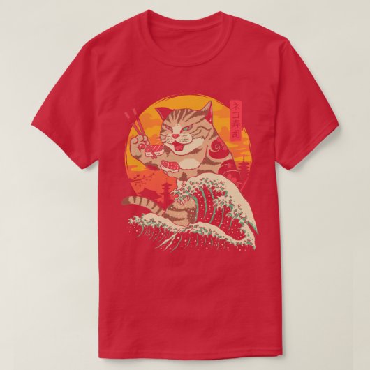 Neko Sushi Wave T-Shirt (Design vorne)
