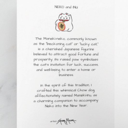 NEKO und INU Chow and cat holiday Karte