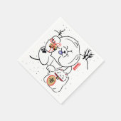 NEKO und INU Chow and cat holiday Serviette (Ecke)