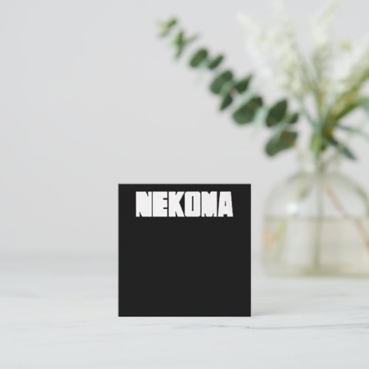 Neko Volleyball Übung Anime Manga Cosplay Quadratische Visitenkarte (Stehend Vorderseite)