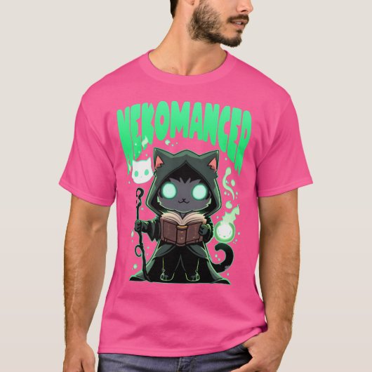Nekomancer Kawaii Cat Necromancer T-Shirt (Vorderseite)