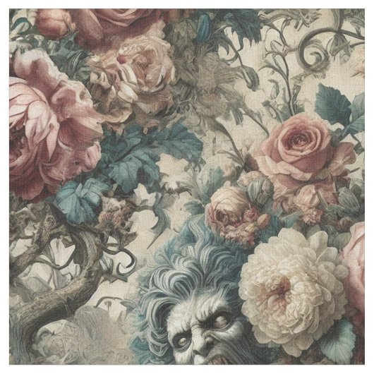 Nekromantie der Gnashed - Gotische Statement Tile Stoff (Nahaufnahme)