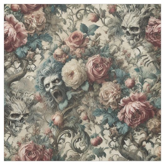 Nekromantie der Gnashed - Gotische Statement Tile Stoff (Muster)