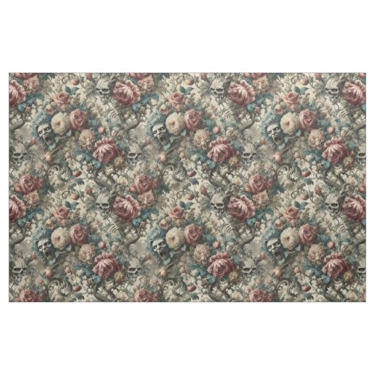 Nekromantie der Gnashed - Gotische Statement Tile Stoff (Fat Quarter (45,7 x 55,9 cm))