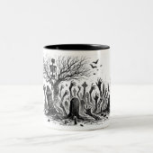 Nekromantischer Albtraum Zweifarbige Tasse (Mittel)