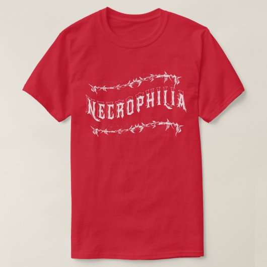 Nekrophilie Typografie T-Shirt (Design vorne)