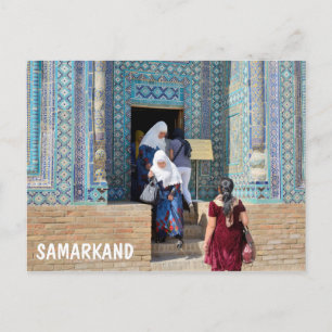 Nekropole Schah-i-Zinda in Samarkan, Usbekistan Postkarte