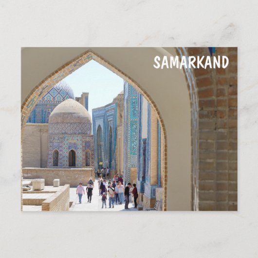 Nekropole Schah-i-Zinda in Samarkan, Usbekistan Postkarte (Vorderseite)