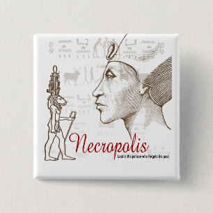 Nekropolis Ägyptische Stadt der Toten Schaltfläche Button